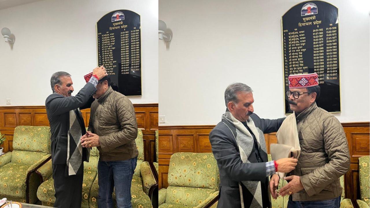 सांसद सुखदेव भगत हिमाचल में संगठन सृजन अभियान की कमान संभालने पहुंचे, मुख्यमंत्री सुखविंदर सिंह सक्खू ने किया स्वागत