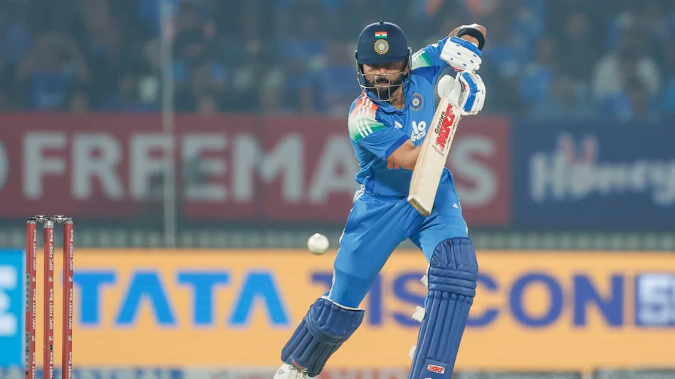 In the Vadodara ODI, India defeated New Zealand by 4 wickets, with Kohli playing an innings of 93 runs