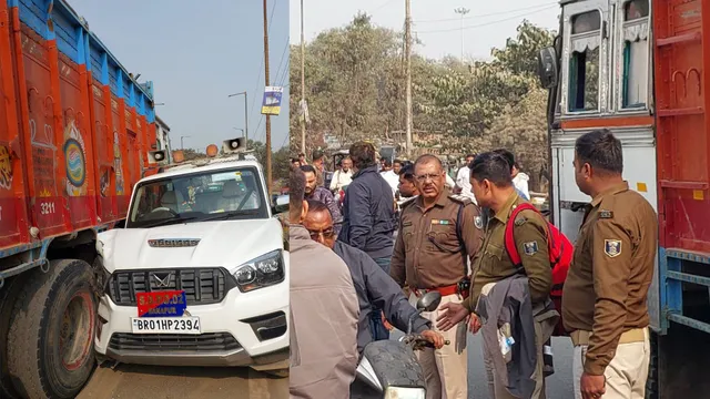 पटना में बालू माफिया ने DSP को कुचलने की कोशिश की, बीच सड़क गाड़ी पर ट्रक चढ़ाया, युवक को कुचलकर भाग रहा था ड्राइवर