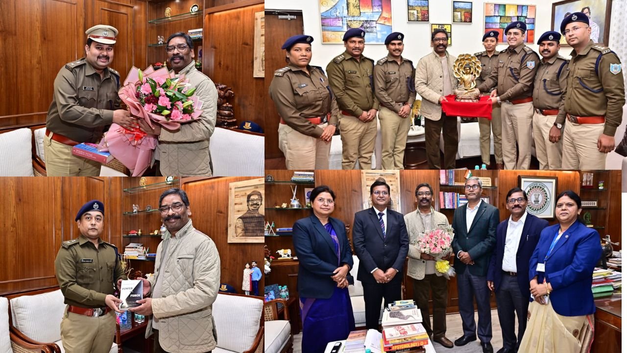 CM हेमंत सोरेन से प्रशासनिक सेवा और पुलिस अधिकारियों ने की शिष्टाचार मुलाकात, मुख्यमंत्री को दी नये साल की बधाई और शुभकामनाएं