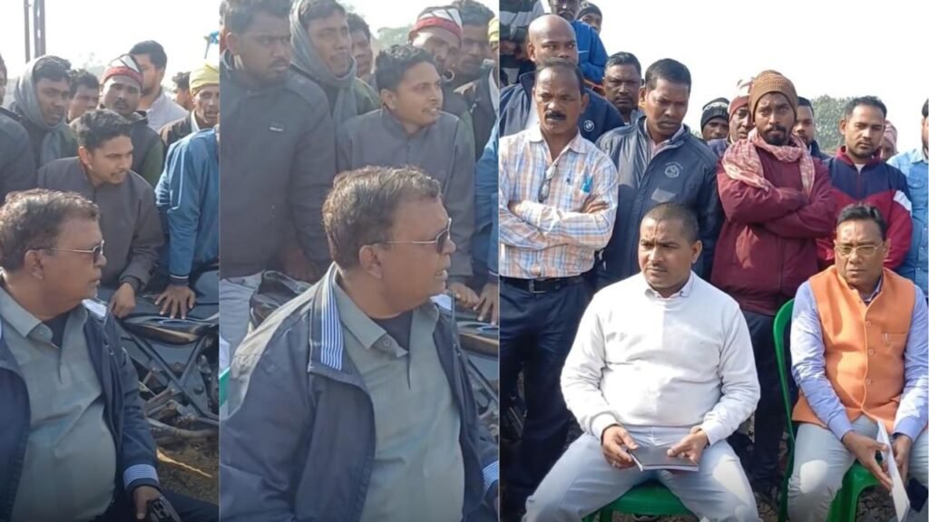 सांसद चंद्रप्रकाश चौधरी अफसरों पर भड़के, कहा-किसका रोड़ है! पता है...अक्कल है.... एक झांप मारेंगे न..