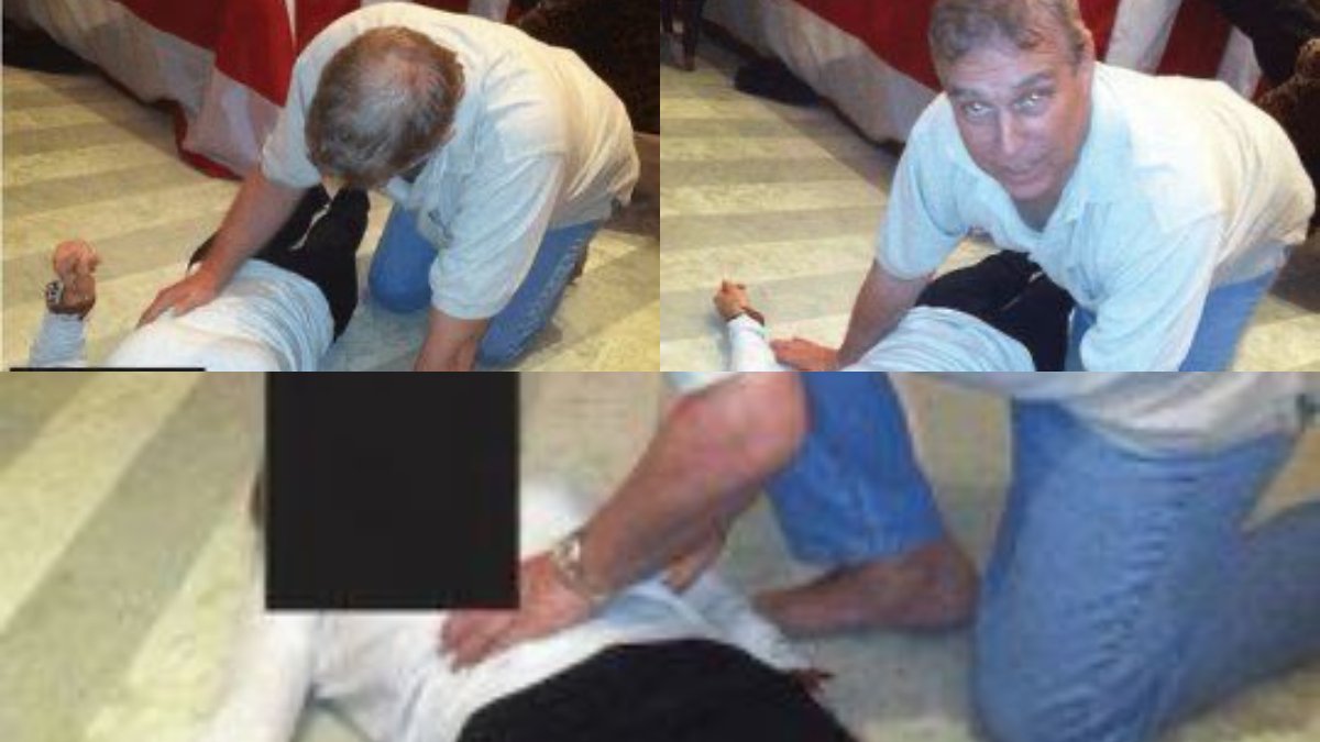 Damaging photos of former Prince Andrew from the Epstein files go viral