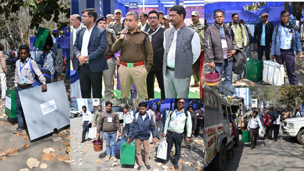 झारखंड निकाय चुनाव: मतदान सम्पन्न कराने के लिए पदाधिकारी व कर्मी हुए रवाना,लोहरदगा DC ने कहा दवाब और प्रभाव के बिना करें काम