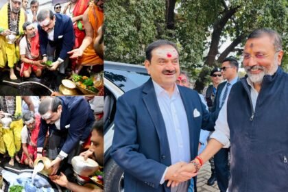 गौतम अडाणी ने बाबा बैद्यनाथ धाम मंदिर में किया दर्शन, निशिकांत दुबे के घर जाकर की मुलाकात,पीरपैंती के 2400 MW पावर प्लांट का जायजा लेंगे