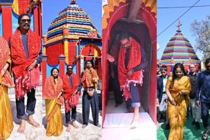 हेमंत सोरेन और कल्पना सोरेन शादी की सालगिरह के मौके पर पहुंचे रजरप्पा, मां छिन्नमस्तिका के मंदिर में बेटे के साथ की पूजा अर्चना