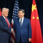 US President Donald Trump (L) and China's President Xi Jinping