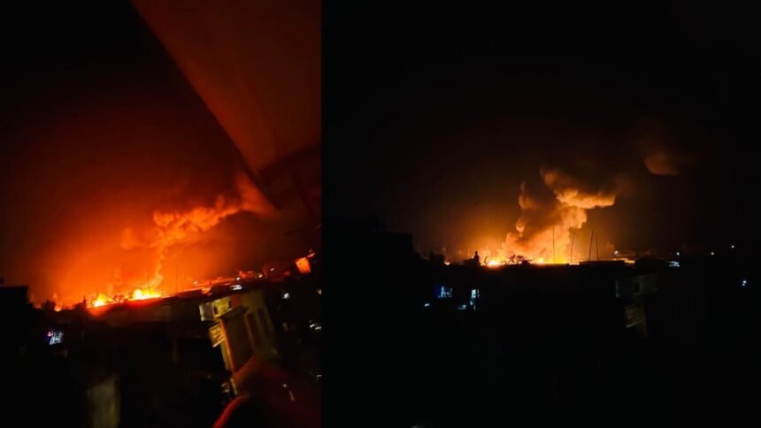 कटिहार के कुर्सेला में भीषण आग,150 से अधिक दुकानें जलकर खाक, करोड़ों का नुकसान 1 कटिहार के कुर्सेला में भीषण आग,150 से अधिक दुकानें जलकर खाक, करोड़ों का नुकसान