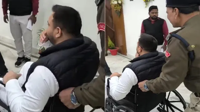 तेजस्वी यादव व्हीलचेयर पर पहुंचे विधानसभा, NEET छात्रा मामले पर सदन में हुआ हंगामा 1 तेजस्वी यादव व्हीलचेयर पर पहुंचे विधानसभा, NEET छात्रा मामले पर सदन में हुआ हंगामा