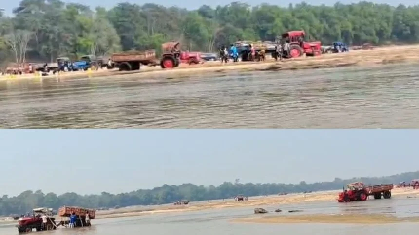 सरायकेला-खरसावां के चांडिल में अवैध बालू का कारोबार चरम पर, तीन चेक पोस्ट बने शोपीस