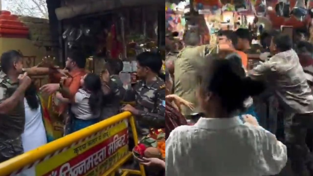 रजरप्पा के छिन्नमस्तिका मंदिर परिसर में युवक की पिटाई, मां और पत्नी के सामने पुलिस ने पीटा, VIDEO वायरल