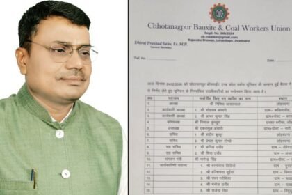 छोटानागपुर बाक्साइट एंड कोल वर्कर्स यूनियन के लोहरदगा जिलाध्यक्ष बने निशीथ जायसवाल