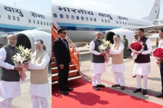 उपराष्ट्रपति सीपी राधाकृष्णन IIM के दीक्षांत समारोह में शामिल होने पहुंचे रांची, राज्यपाल संतोष गंगवार ने एयरपोर्ट पर किया स्वागत
