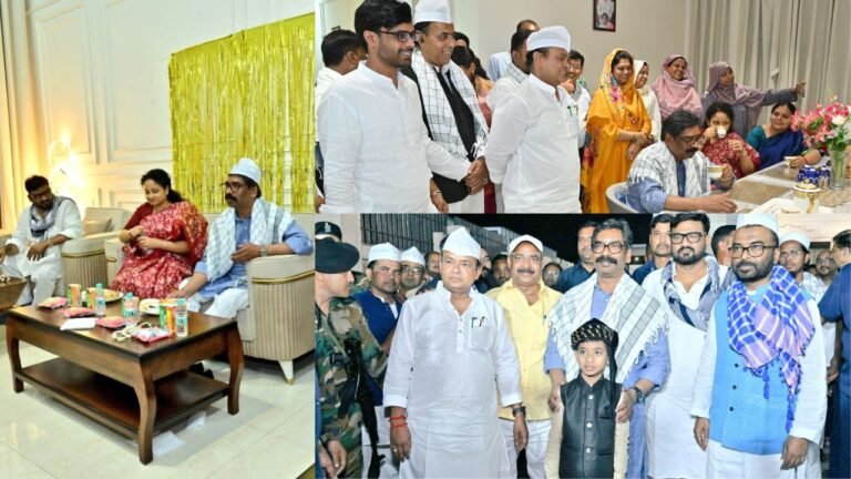 मंत्री इरफान अंसारी के घर दावत ए इफ्तार, मुख्यमंत्री हेमंत सोरेन और कल्पना सोरेन हुई शामिल