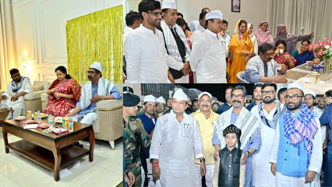 मंत्री इरफान अंसारी के घर दावत ए इफ्तार, मुख्यमंत्री हेमंत सोरेन और कल्पना सोरेन हुई शामिल