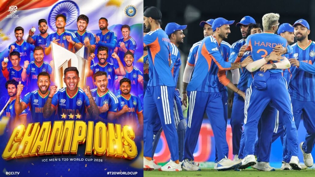 T-20 वर्ल्ड कप पर भारत का लगातार दूसरी बार कब्जा, फाइनल में न्यूजीलैंड को 96 रनों से हराया