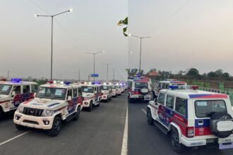 jharkhand police van