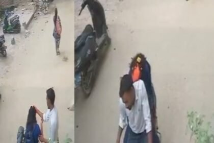 बिहार में सड़क पर सरेआम युवक ने लड़की की मांग में भरा सिंदूर,रोहतास का VIDEO हुआ वायरल