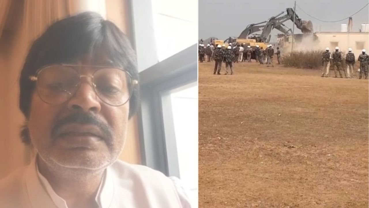योगेंद्र साव के घर चला बुलडोजर, NTPC के खनन क्षेत्र में तोड़ा गया पूर्व मंत्री का आवास