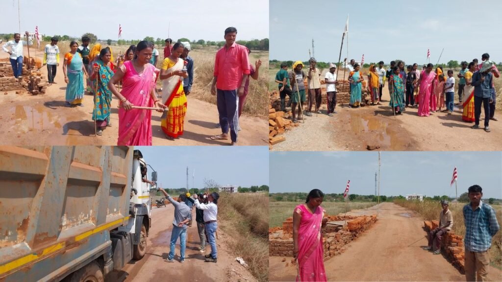 लोहरदगा में नहीं थम रहा बॉक्साइट परिवहन विवाद, ग्रामीणों ने सड़क को किया जाम