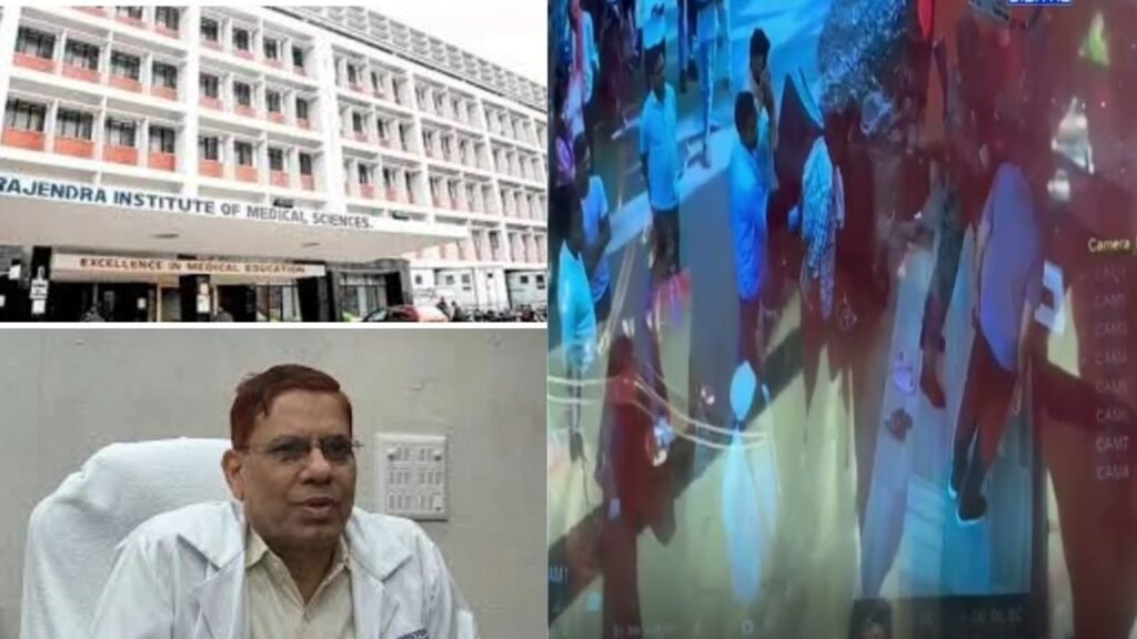 रिम्स परिसर के मंदिर में साउंड बॉक्स बंद कराने पहुंचे निदेशक, हुआ हंगामा, पूजारी ने जूता पहनकर घुसने और पूजा रोकने का लगाया आरोप