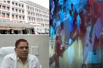 रिम्स परिसर के मंदिर में साउंड बॉक्स बंद कराने पहुंचे निदेशक, हुआ हंगामा, पूजारी ने जूता पहनकर घुसने और पूजा रोकने का लगाया आरोप