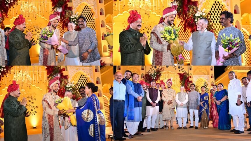 IAS अधिकारी उत्कर्ष कुमार ने पूर्व DGP नीरज सिन्हा की बेटी के साथ की शादी, राज्यपाल-मुख्यमंत्री ने विवाह समारोह में पहुंचकर दी बधाई 1 IAS अधिकारी उत्कर्ष कुमार ने पूर्व DGP नीरज सिन्हा की बेटी के साथ की शादी, राज्यपाल-मुख्यमंत्री ने विवाह समारोह में पहुंचकर दी बधाई