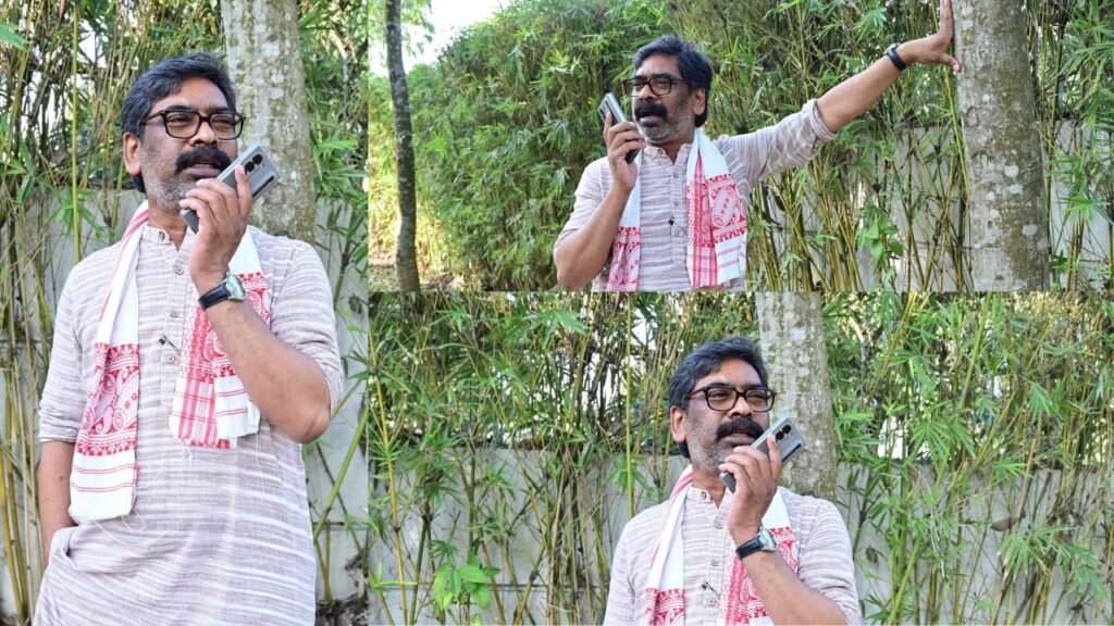 हेमंत सोरेन के हेलीकाप्टर को असम में उड़ने की नहीं मिली अनुमति, फोन के माध्यम से सभा को किया संबोधित