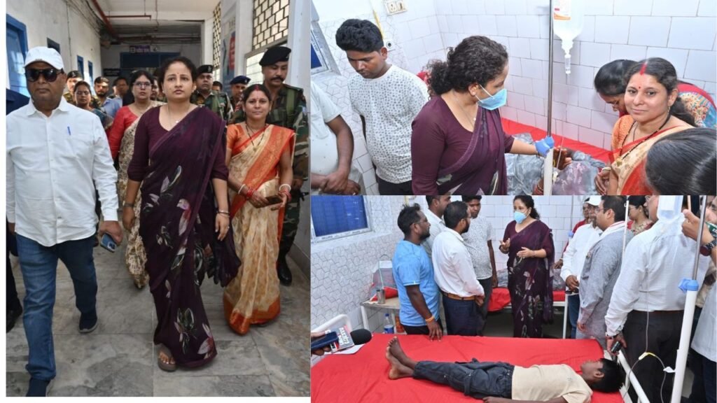 कल्पना सोरेन ने गिरिडीह में फूड प्वाइजनिंग के शिकार मरीजों का जाना हाल, जान गवांने वाले बच्चे की मां का दर्द बांटा