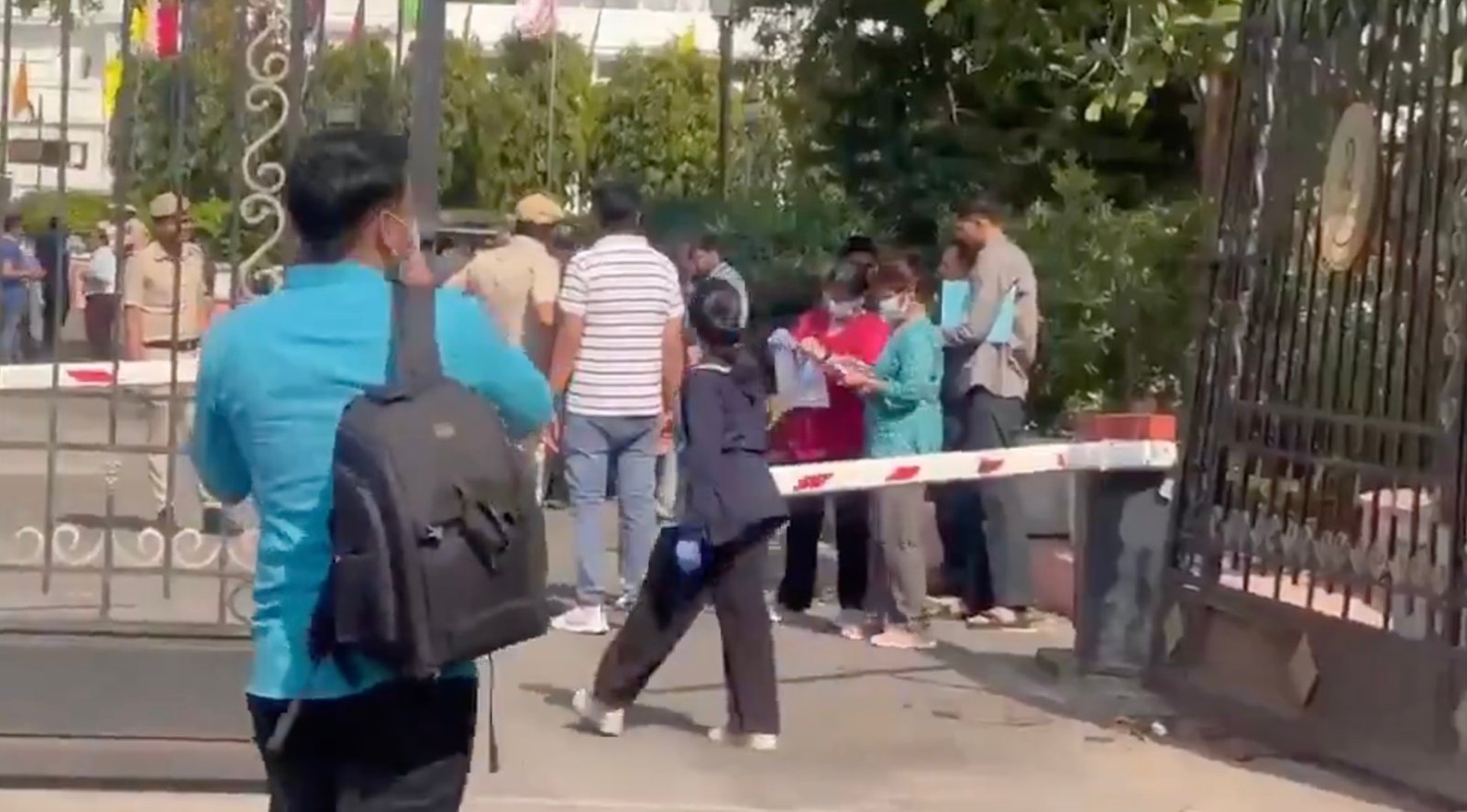 A car broke through the barricade at the Delhi Assembly, a major security lapse.
