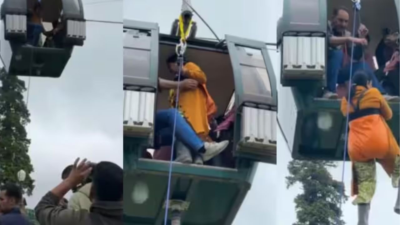 जम्मू-कश्मीर के गुलमर्ग में बीच हवा में रोपवे खराब, 300 पर्यटक हवा में फंसे, बचाव कार्य जारी