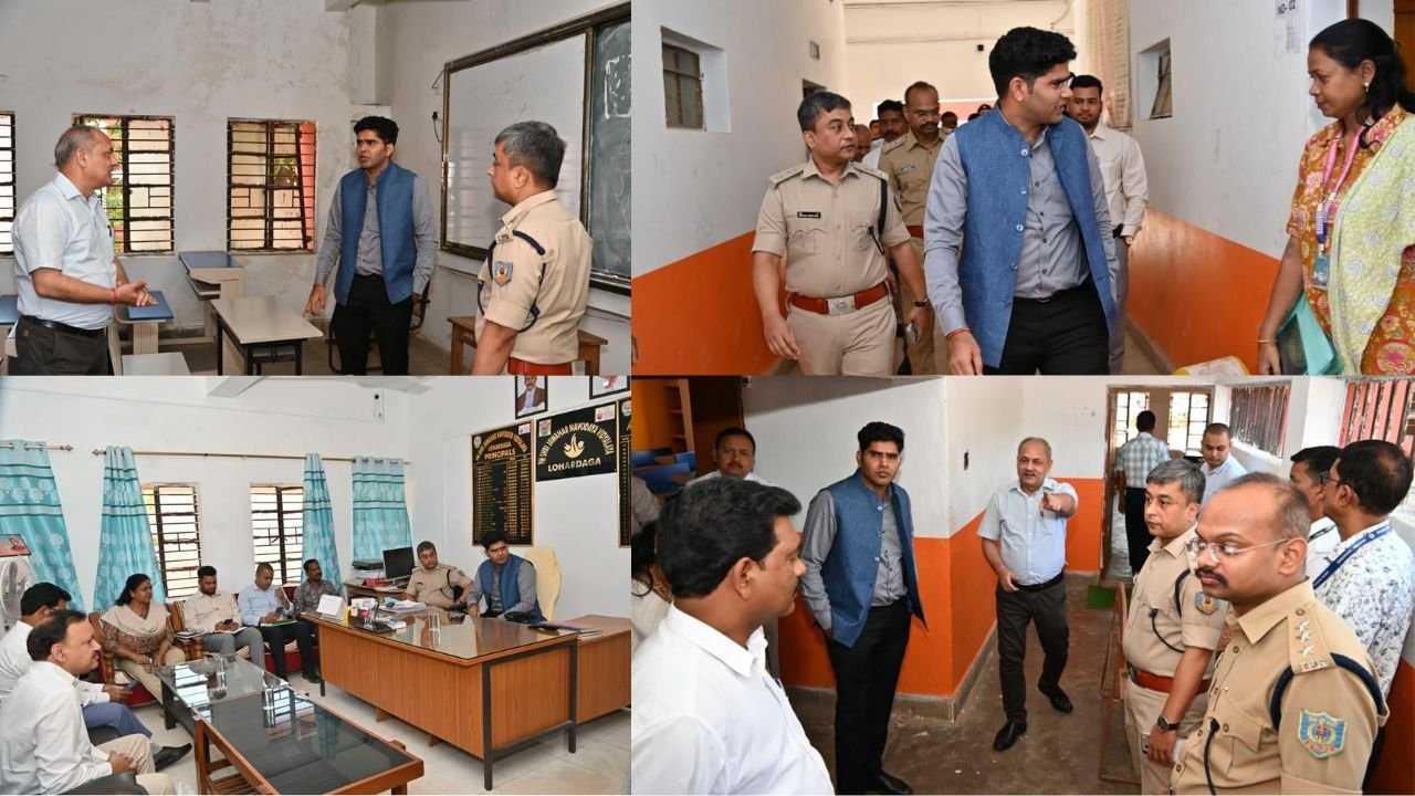 NEET-2026 परीक्षा कदाचारमुक्त आयोजन, लोहरदगा DC संदीप कुमार मीना और SP सादिक अनवर रिजवी ने किया परीक्षा सेंटर का आयोजन
