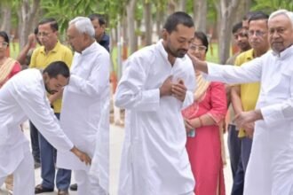 निशांत कुमार पिता नीतीश कुमार से आशीर्वाद लेकर अपने पहले राजनीतिक यात्रा पर निकले, सद्भावना यात्रा चंपारण से हुई शुरू