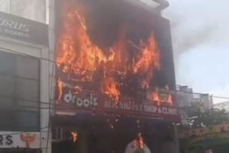 लखनऊ के एक बिल्डिंग में लगी भीषण आग,15 लोगों की मौत, जान बचाने को गेमिंग जोन की छत से कूदे लोग