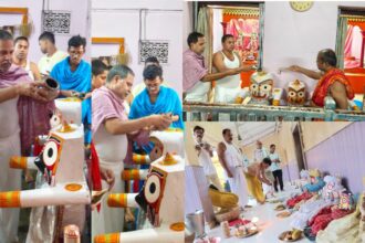 महा स्नान के बाद एकांतवास में गए महाप्रभु, 15 को रथ पर देंगे दर्शन,लोहरदगा ठाकुरबाड़ी मंदिर में सभी विग्रहों को कराया गया महा स्नान