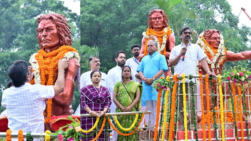 हूल दिवस पर मुख्यमंत्री हेमंत सोरेन ने शहीदों को किया नमन, कल्पना सोरेन के साथ विद्रोह के महानायक अमर वीर शहीद सिदो-कान्हू को दी श्रद्धांजलि