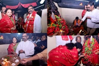 देवड़ी मंदिर में हेमंत सोरेन और कल्पना सोरेन ने की पूजा-अर्चना, राज्यवासियों के खुशहाली और प्रगति की कामना की