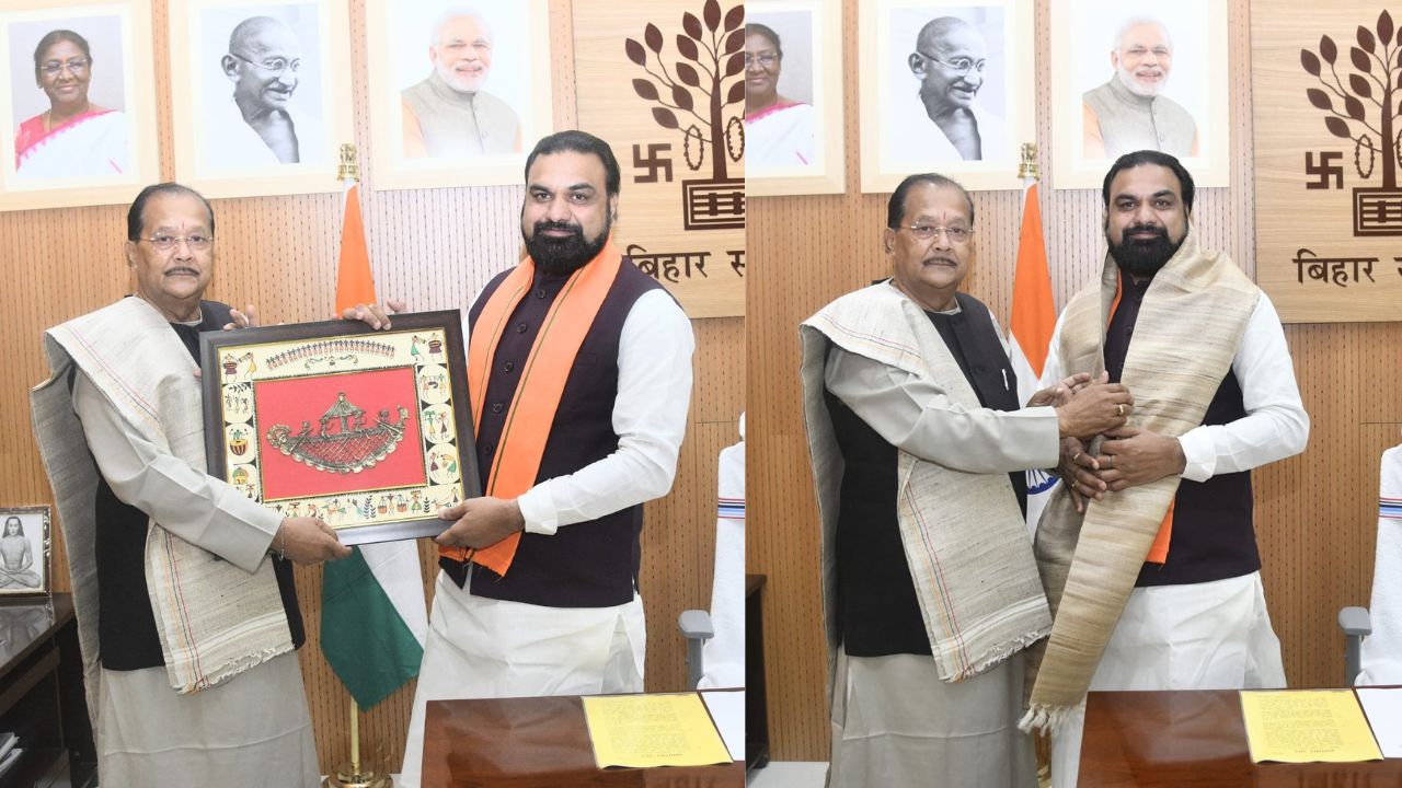 झारखंड के वित्त मंत्री राधाकृष्ण किशोर ने बिहार के मुख्यमंत्री सम्राट चौधरी से की मुलाकात, दोनों राज्यों के कई मुद्दों को लेकर हुई चर्चा