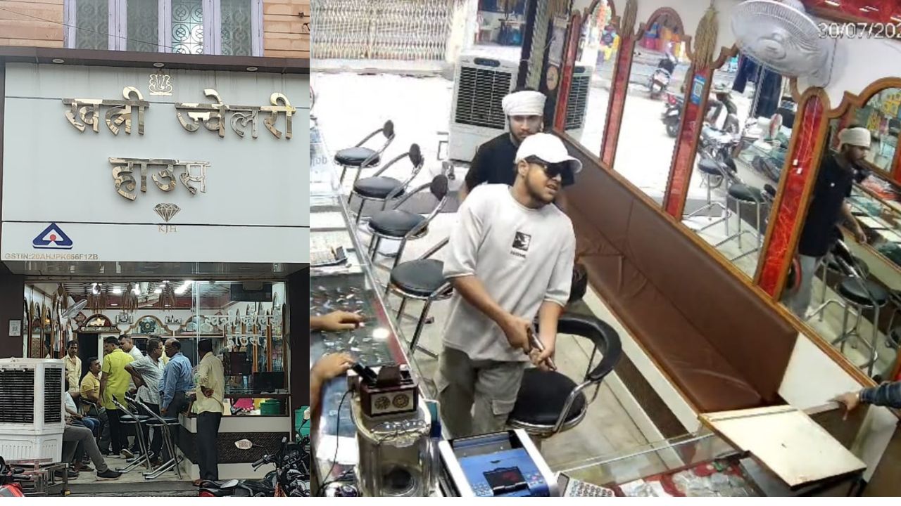 लोहरदगा शहर में दिनदहाड़े खत्री ज्वेलरी शॉप में रिवाल्वर तानकर लूट की कोशिश, दुकानदार ने दिखाई बहादुरी, अपराधियों से हथियार छीनकर लूट की कोशिश को किया नाकाम