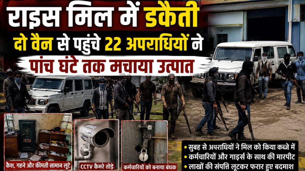 रांची के ओरमांझी में राइस मिल में डकैती, दो वैन से पहुंचे 22 अपराधियों ने पांच घंटे तक मचाया उत्पात