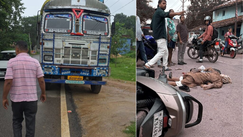 लोहरदगा में रफ्तार का कहरः ट्रक ने स्कूटी सवार को कुचला, दंपति की मौके पर मौत