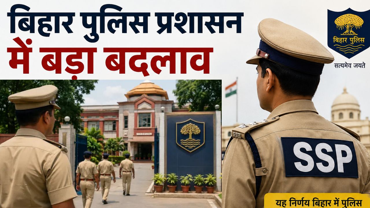 बिहार पुलिस प्रशासन में बड़ा बदलाव, 5 जिलों में भी होंगे SSP, ग्रामीण SP के कार्यक्षेत्र और जिम्मेदारियां भी तय