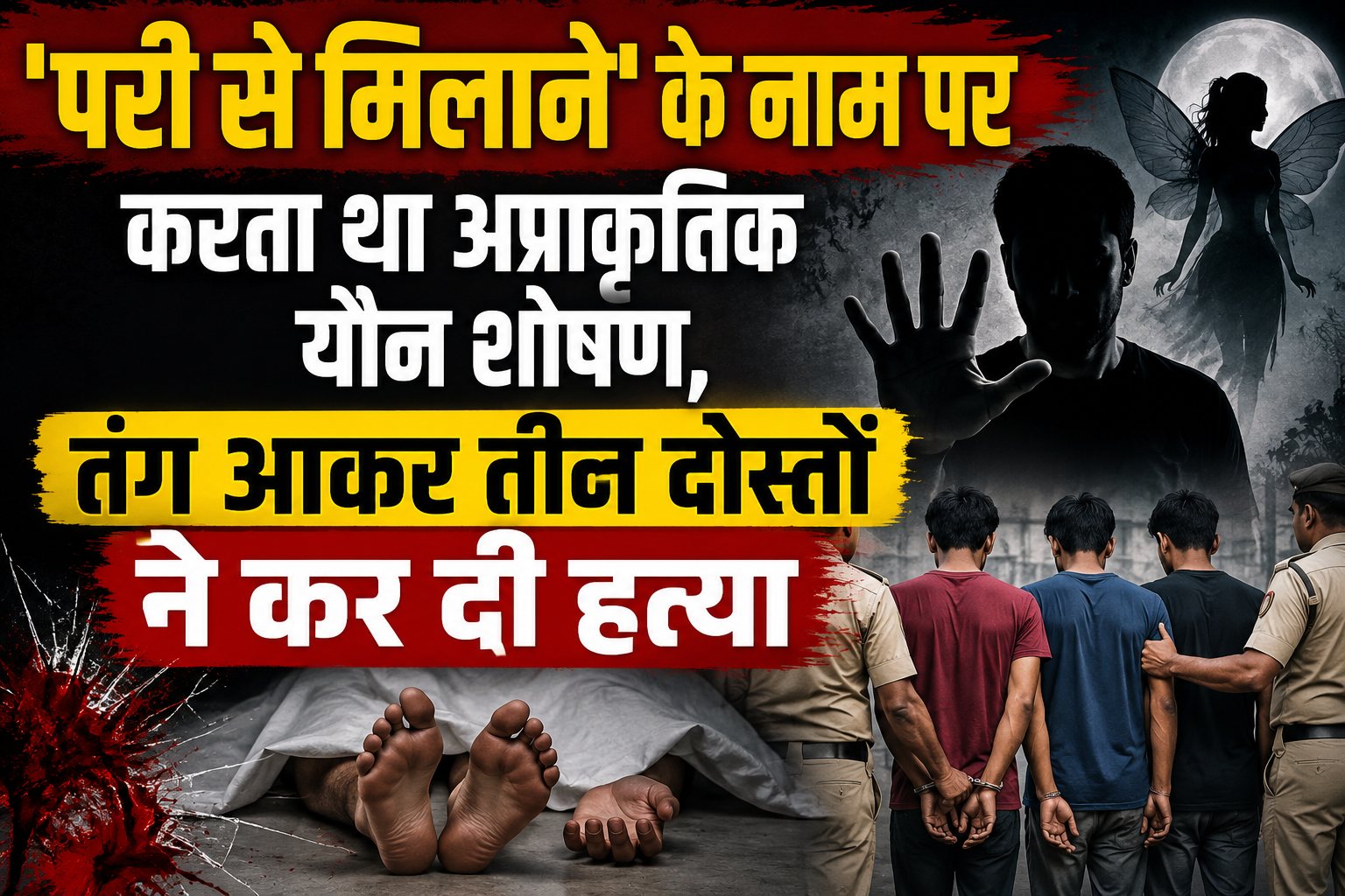 'परी से मिलाने' के नाम पर करता था अप्राकृतिक यौन शोषण, तंग आकर तीन दोस्तों ने कर दी हत्या