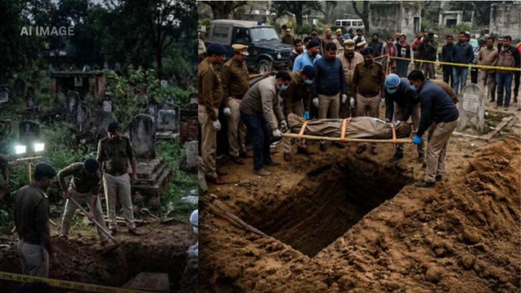 लोहरदगा में 10 दिन बाद कब्र से निकाला गया महिला का शव, हत्या की प्राथमिकी दर्ज, रिम्स भेजा गया शव ,मायके पक्ष ने जताई हत्या की आशंका