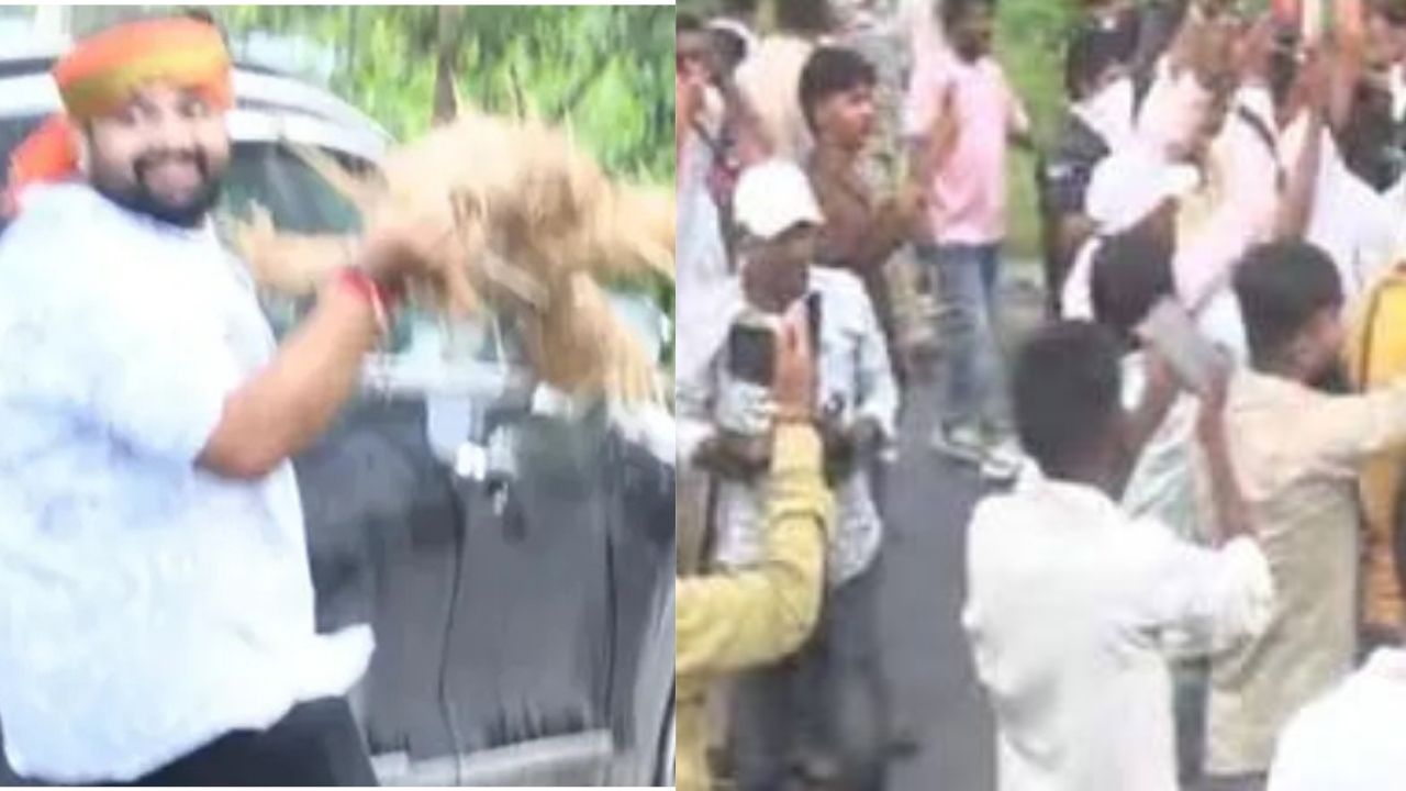 धनबाद में BJP ऑफिस के सामने भिड़े भाजपा-कांग्रेस कार्यकर्ता, पुतला छीनने को लेकर हुई झड़प