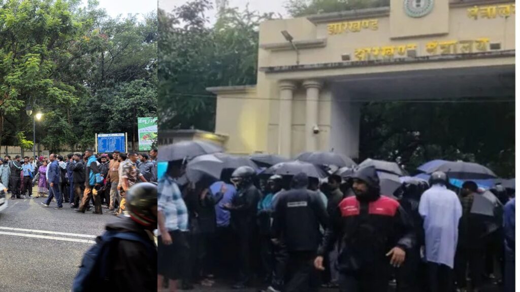JSSC CGL परीक्षा रद्द होने का असर रांची के सड़क पर दिखा, सफल अभ्यर्थियों चेहरे पर दिखी मायूसी और आंखों में आंसू