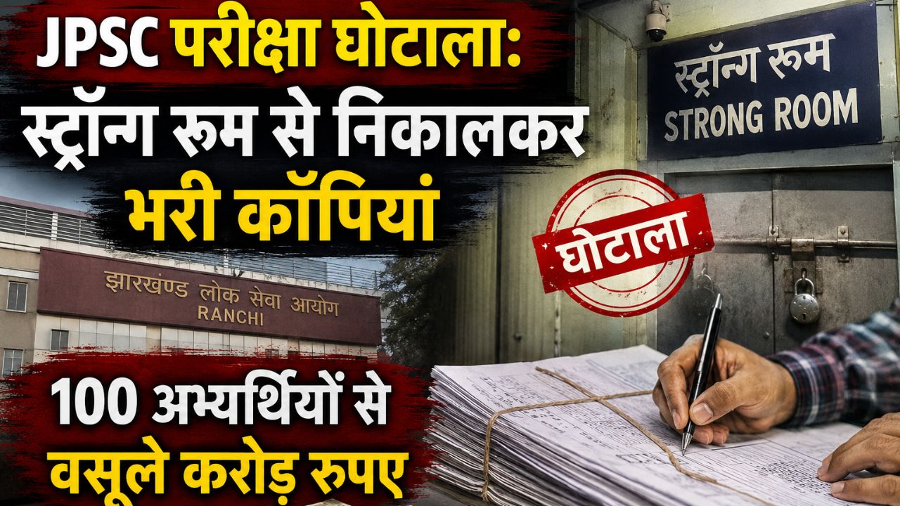 JPSC परीक्षा घोटाला: स्ट्रॉन्ग रूम से निकालकर भरी कॉपियां, 100 अभ्यर्थियों से वसूले करोडों रुपए