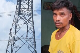 शराब के लिए पैसे नहीं मिले तो हाईटेंशन टावर पर चढ़ा युवक, गुमला में हुआ हाईवोल्टेज ड्रामा