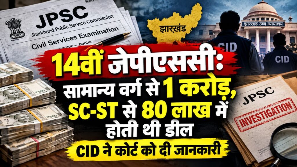 14वीं जेपीएससीः सामान्य वर्ग से एक करोड़ और एससी-एसटी से 80 लाख में होती थी डील, सीआईडी ने कोर्ट को दी जानकारी