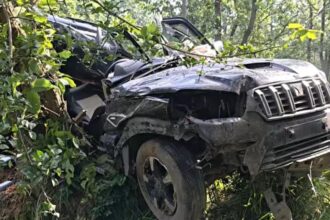 चतरा के महनैया पुल के पास भीषण हादसा, स्कार्पियो के उड़े परखच्चे, चालक गंभीर रूप से घायल