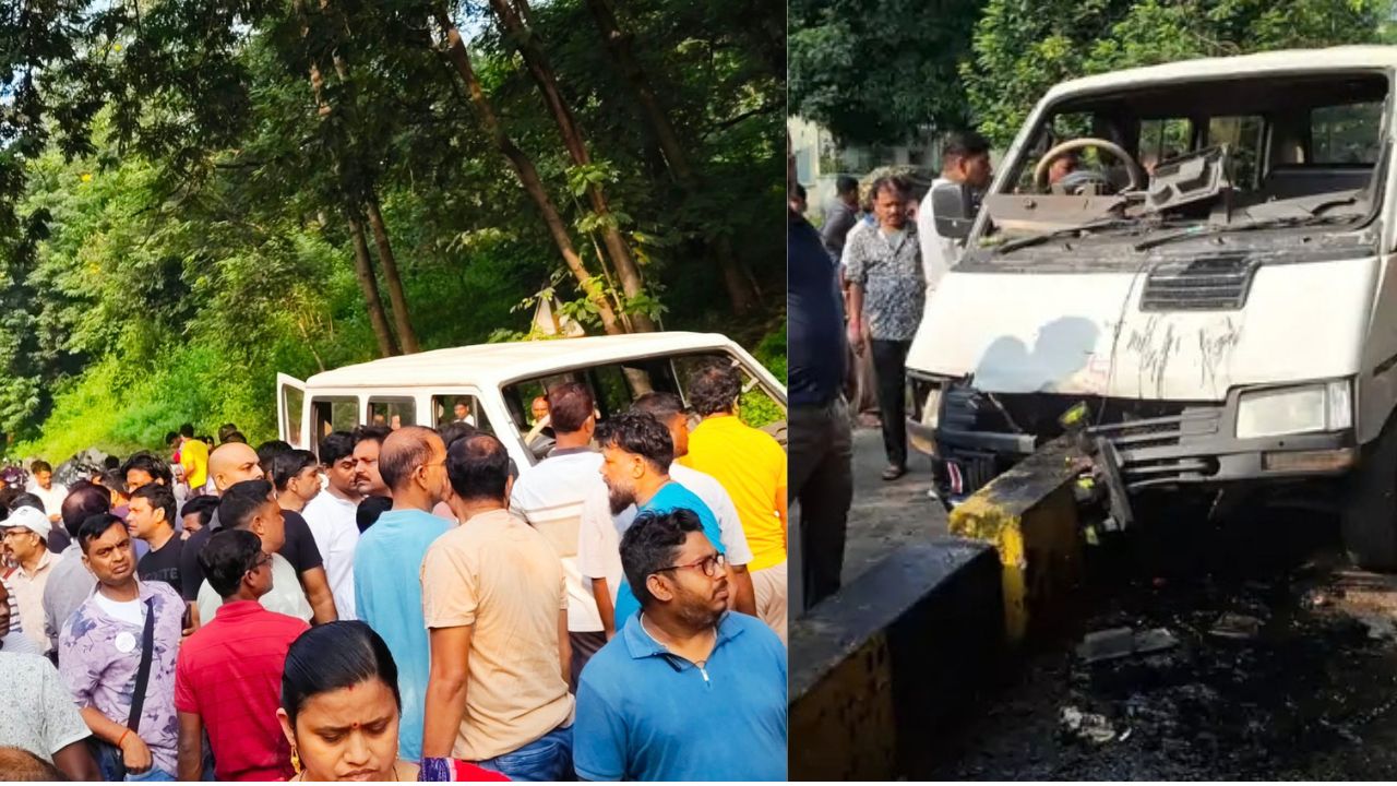 जमशेदपुर में चिन्मया स्कूल की वैन डिवाइडर से टकराई, 15 बच्चे घायल, दो की हालत गंभीर